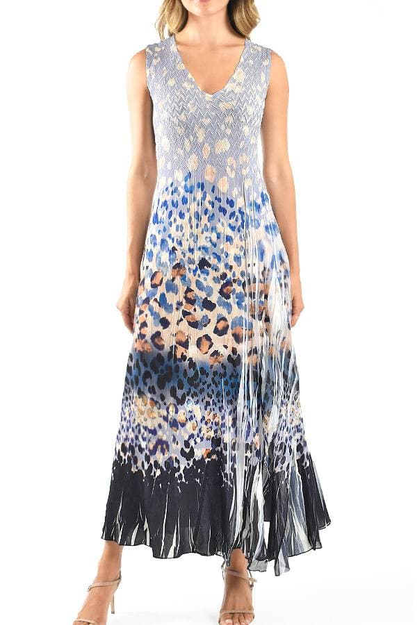 Sky Leopard Long Dress | Komarov Dress