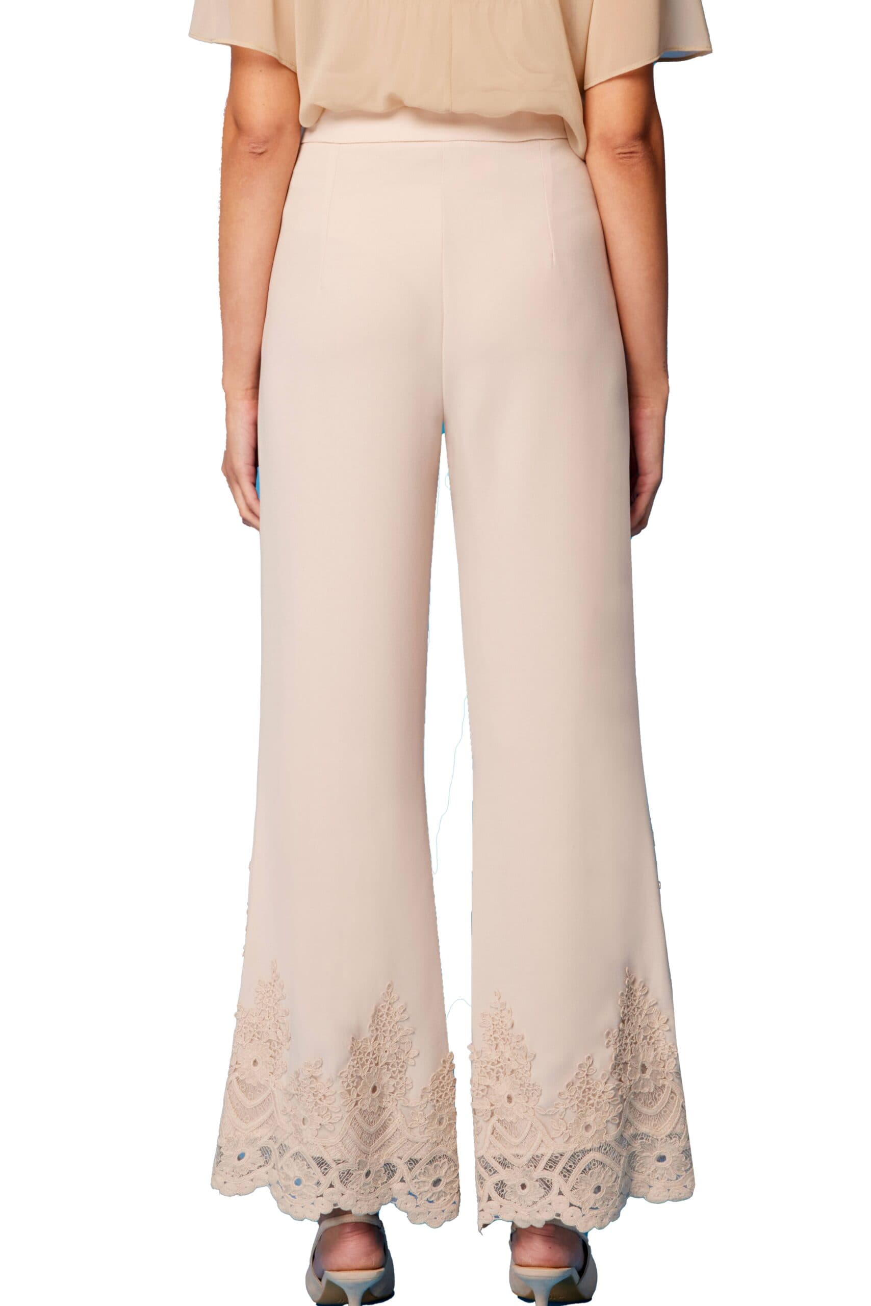 Beige 2pc Lace Pantsuit | Women's - $565.00 - View 3 of 5