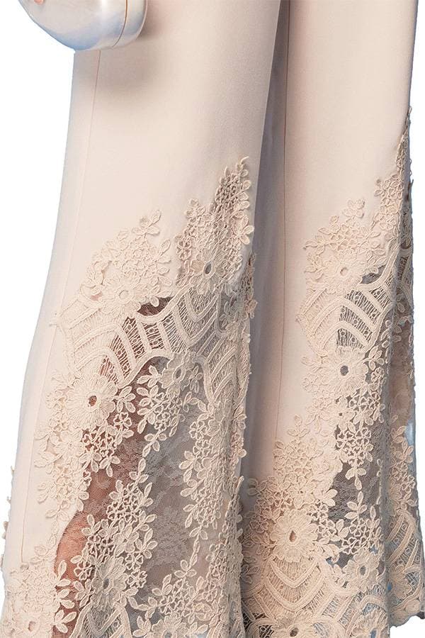 Beige 2pc Lace Pantsuit | Women's - $565.00 - View 4 of 5
