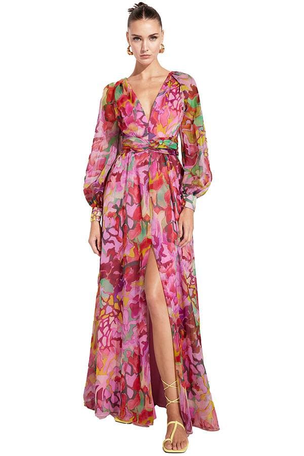 Long Floral Gown - 58500 - Main product view