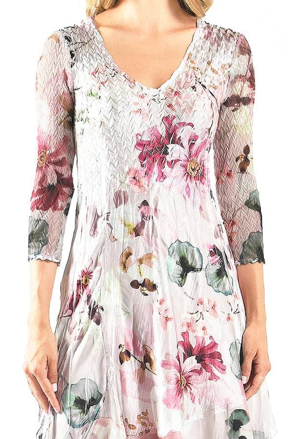 Pink Floral Plisse Dress | Komarov Dress