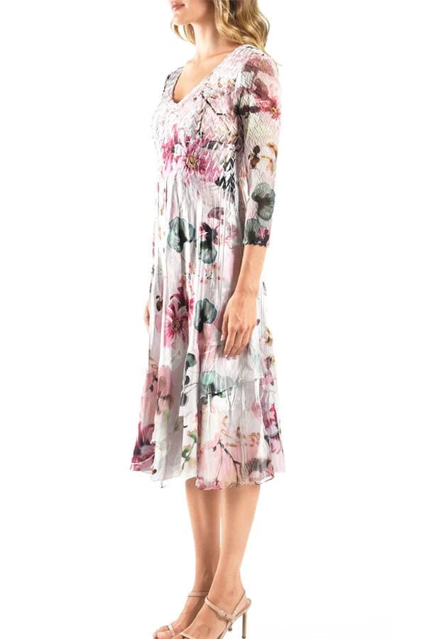 Pink Floral Plisse Dress | Komarov Dress