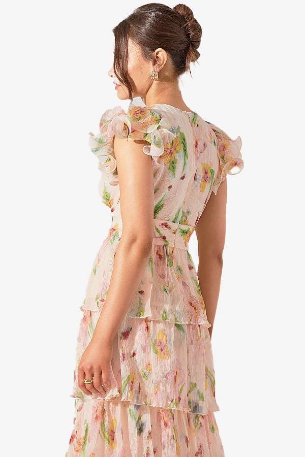 Pink Flutter Sleeve Romance Dress - $275.00 - View 5 of 5