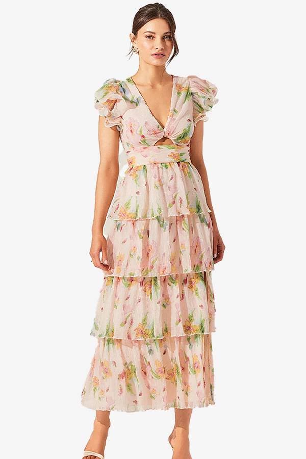 Pink Flutter Sleeve Romance Dress - $275.00 - View 3 of 5