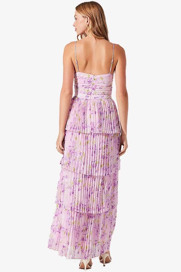 Lilac Floral Summer Dress - 26500 - Alternative view 2