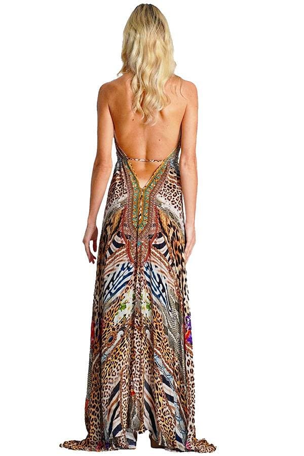Animal Poolside Halter Gown