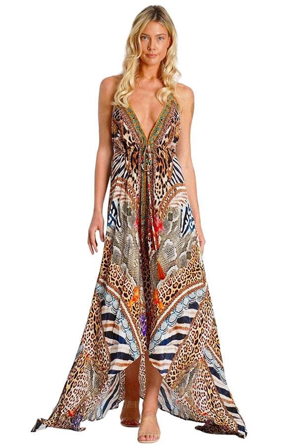 Animal Poolside Halter Gown