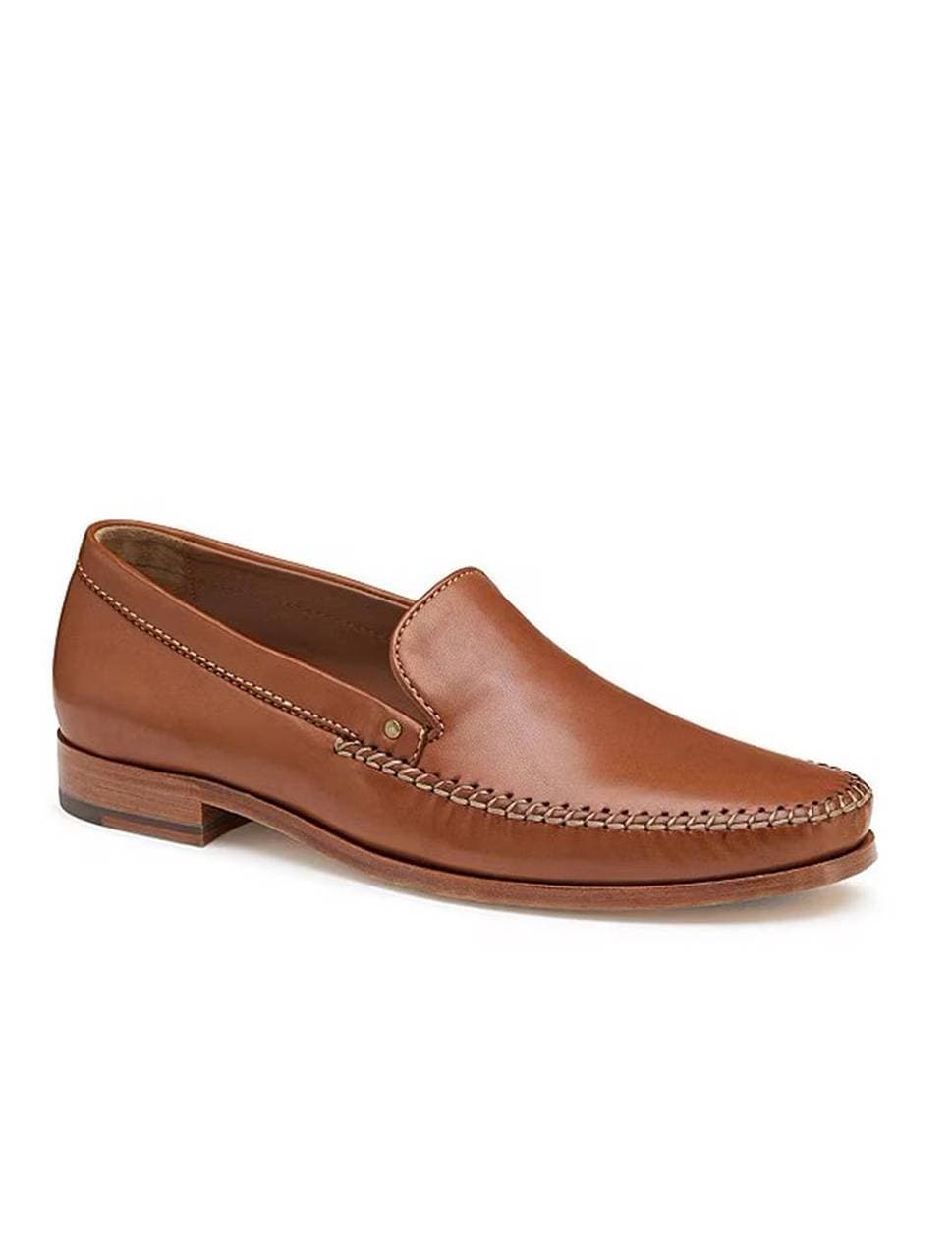 brown leather loafers