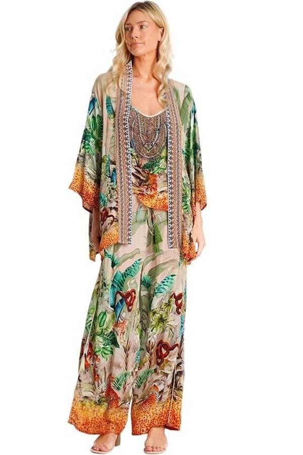 Silk Viscose Cardigan Kimono -  - View 1 of 3