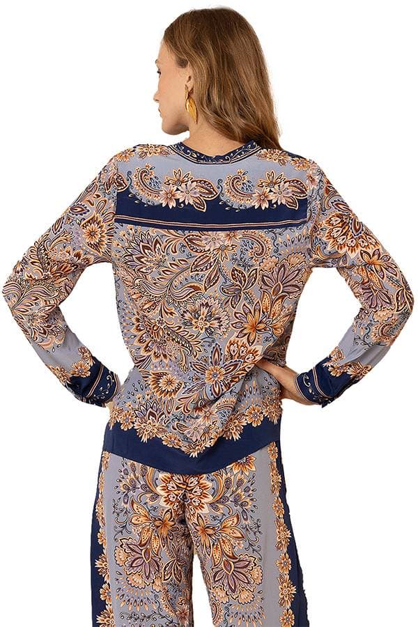 Silk Flower Burst Blouse