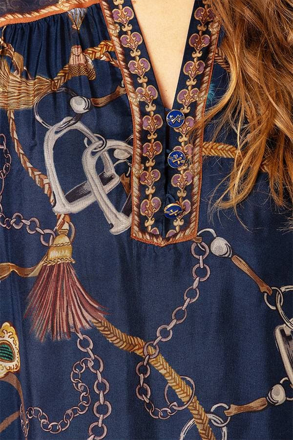 Hale Bob Silk Flutter Sleeve Top -  - View 3 of 4