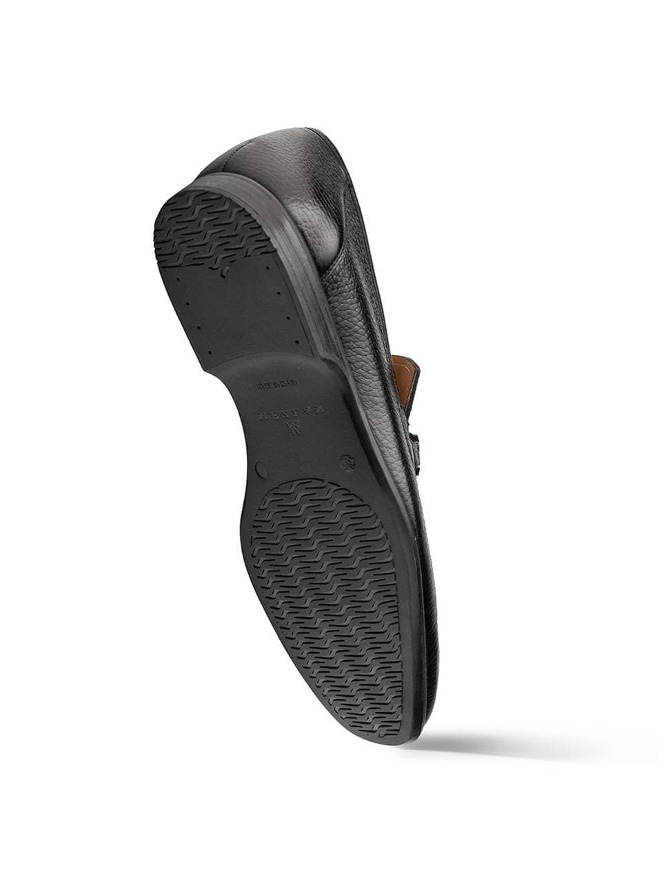 Black Genuine Deerskin Bit Slip-On Loafer