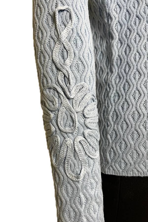 Celeste Cable Knit Mock Neck Top
