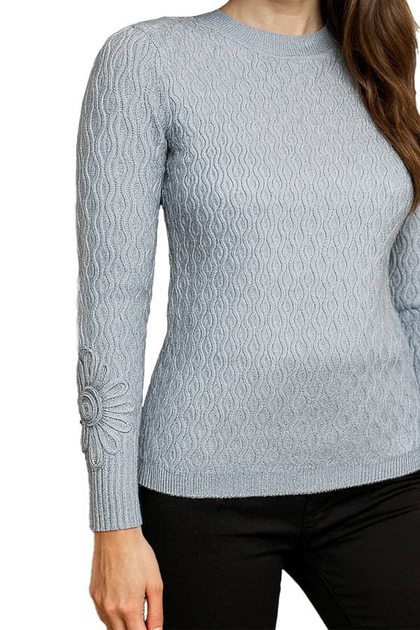 Celeste Cable Knit Mock Neck Top