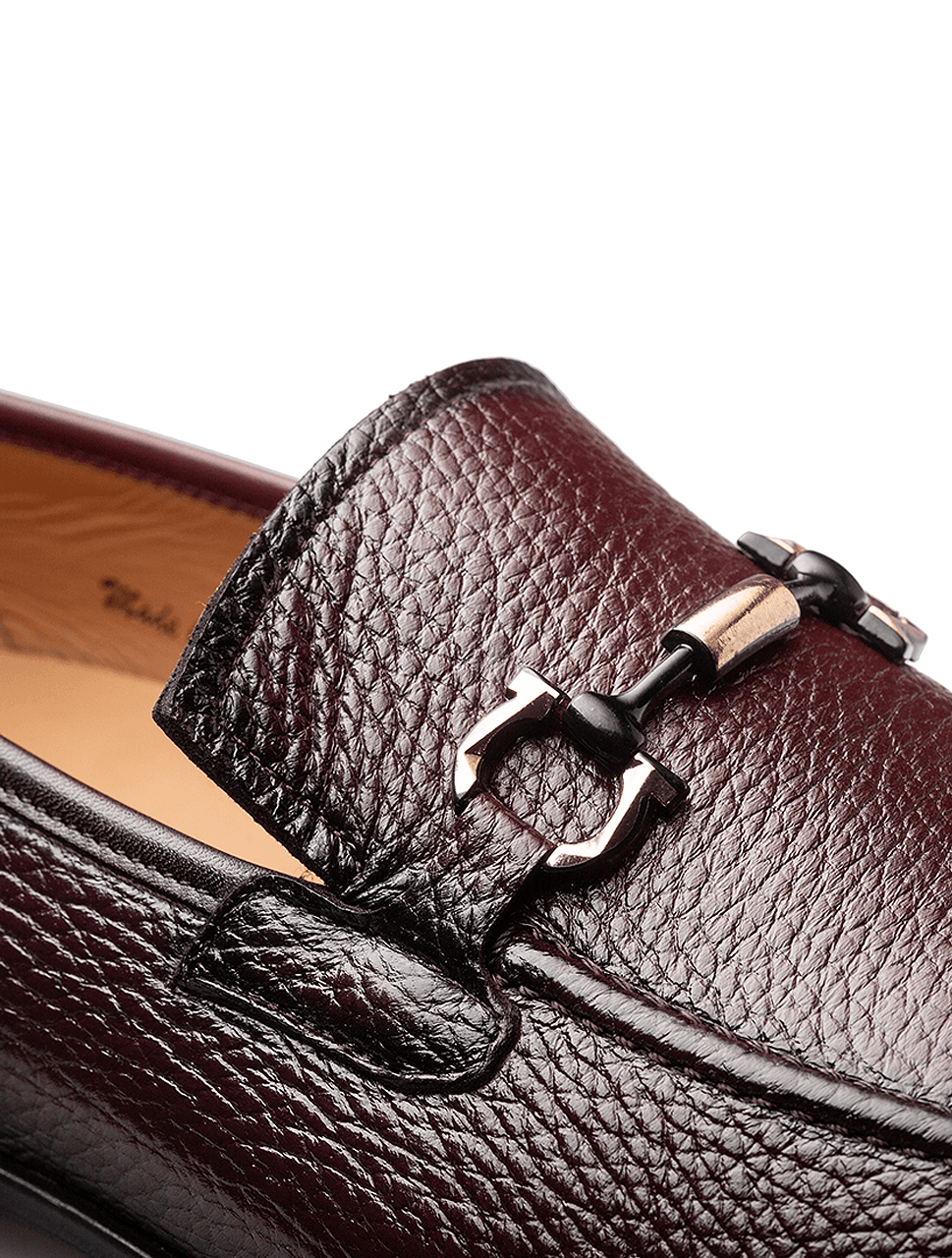 Bordeaux Red Genuine Deerskin Bit Slip-On Loafer | Men's - $385.00 - View 5 of 5