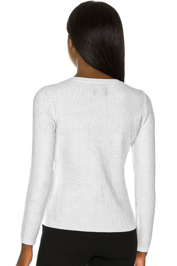 Lumière Cable Knit V-Neck Top