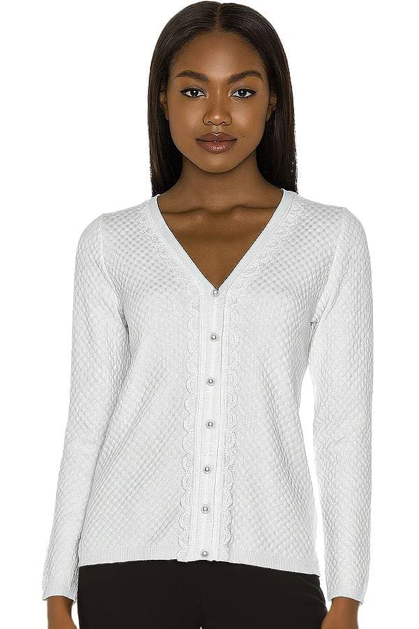 Lumière Cable Knit V-Neck Top