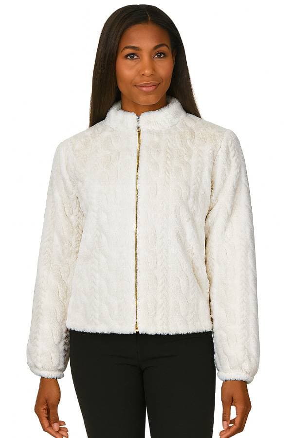 Faux Fur Cable Jacket -  - Main product view