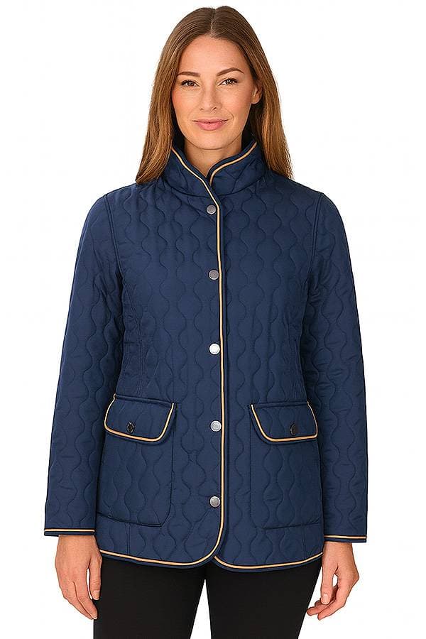 Reversible Navy Quilted Coat