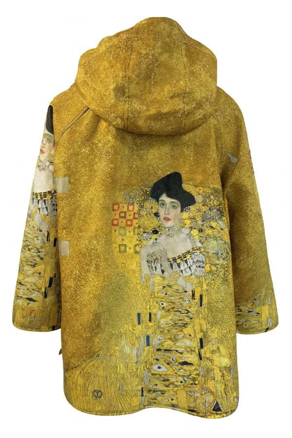 Lady in Gold Raincoat