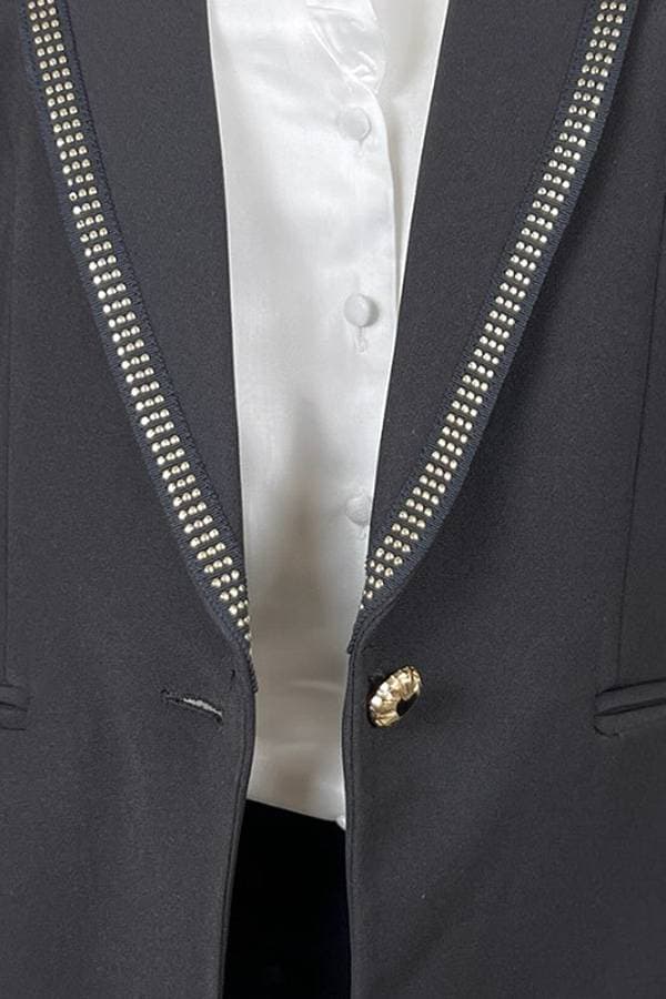 Black Blazer with Studs | Women's - $675.00 - View 5 of 5