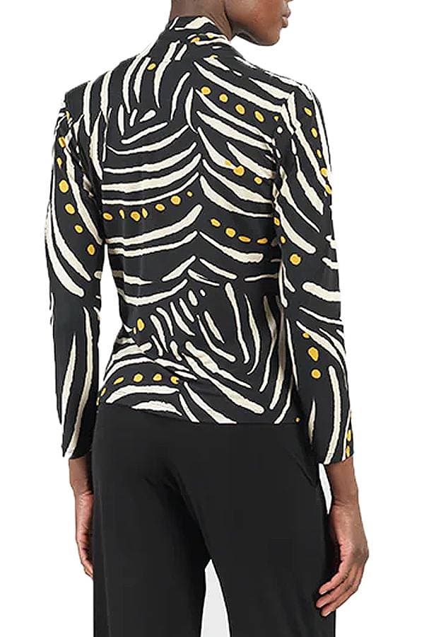 Black White Noir Dotted Stripe Blouse | Women's - $165.00 - View 2 of 4