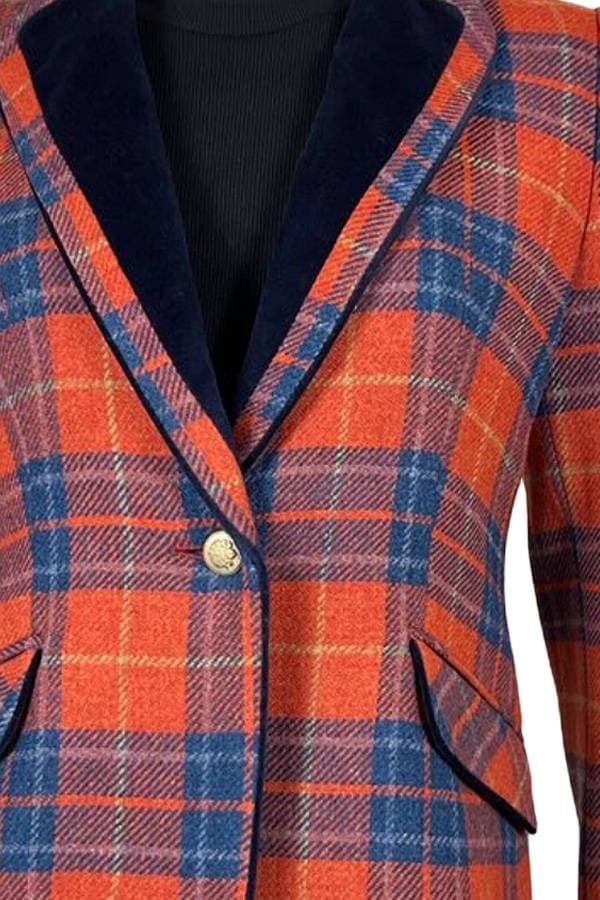 Catalina Tartan Wool Blazer -  - View 5 of 5