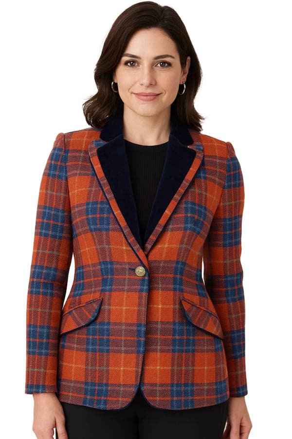 Catalina Tartan Wool Blazer -  - View 4 of 5