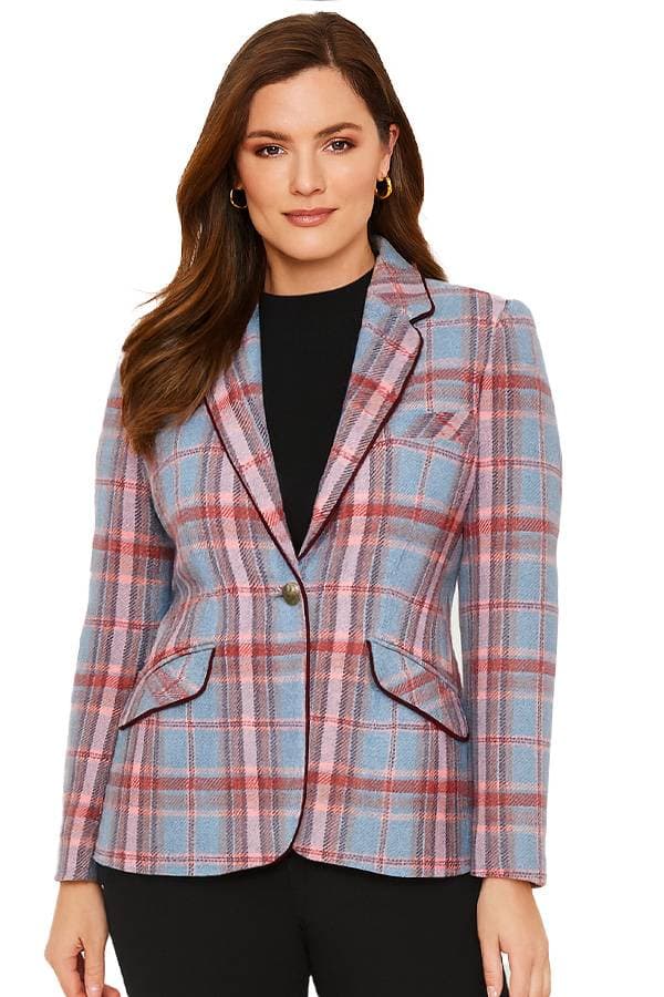 Marisol Wool Plaid Jacket -  - Main product view