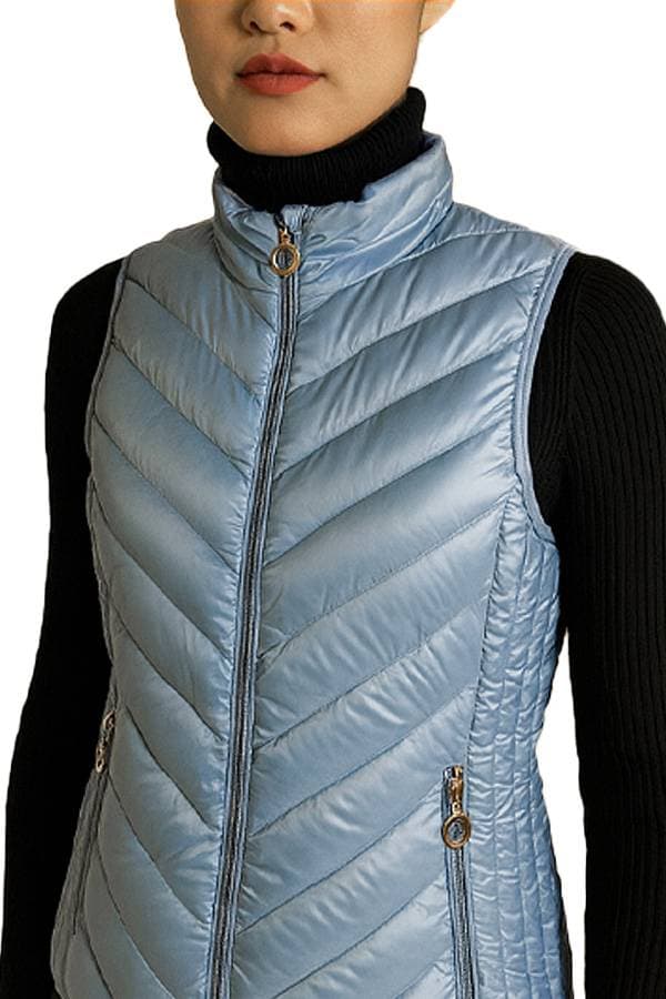 Blue Recycled Down Vest - $195.00 - View 3 of 3