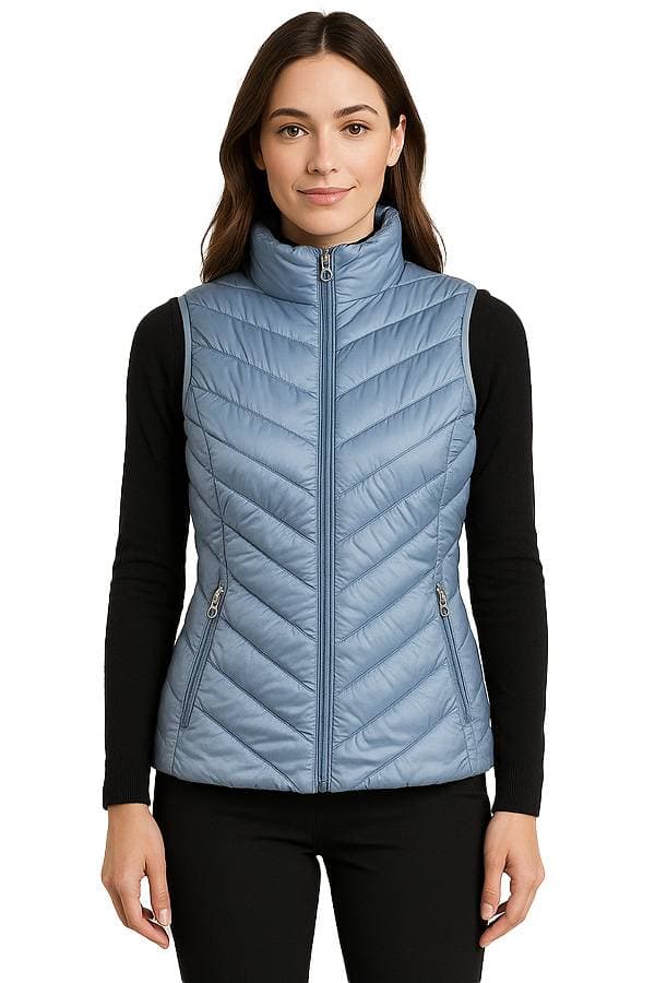 Blue Recycled Down Vest -  - Main product view