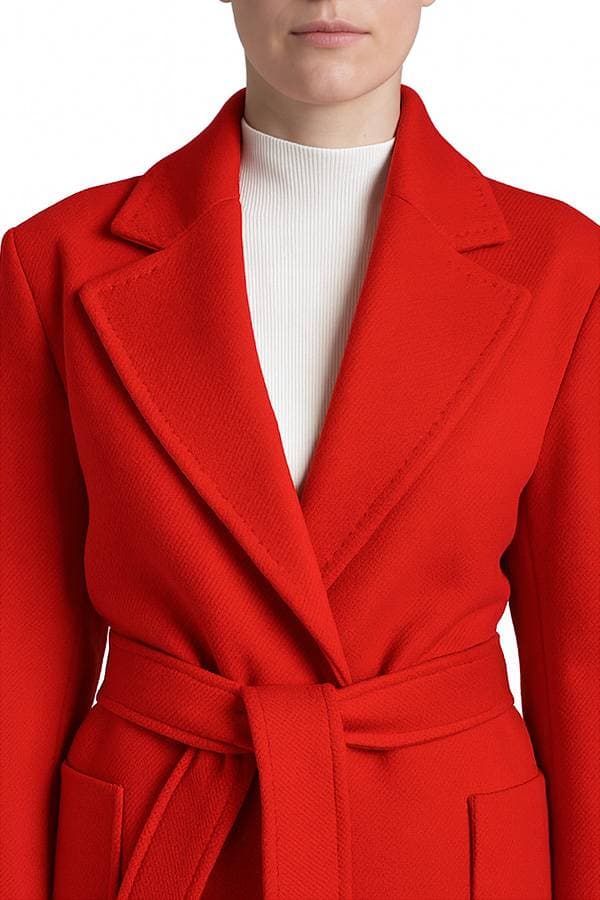 Poly Wool Tie Coat -  - View 3 of 4