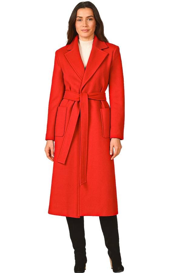 Poly Wool Tie Coat -  - Main product view