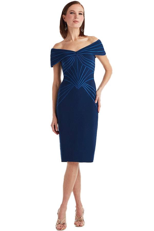 Off-Shoulder Ribbon Cocktail Dress