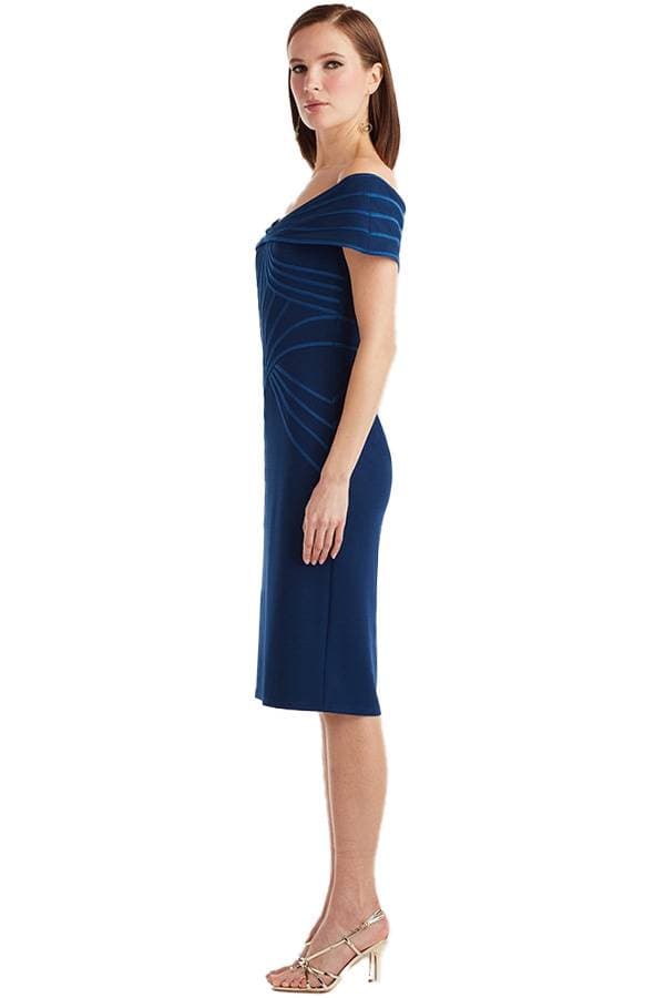 Off-Shoulder Ribbon Cocktail Dress