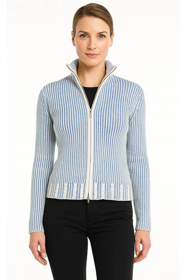 Cashmere Ribbed Mock Sweater -  - Main product view