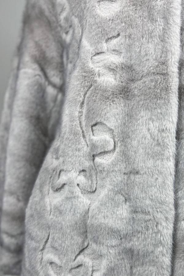 Vegan Fur Damask Coat