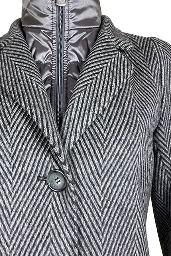 Herringbone Wool Italian Coat