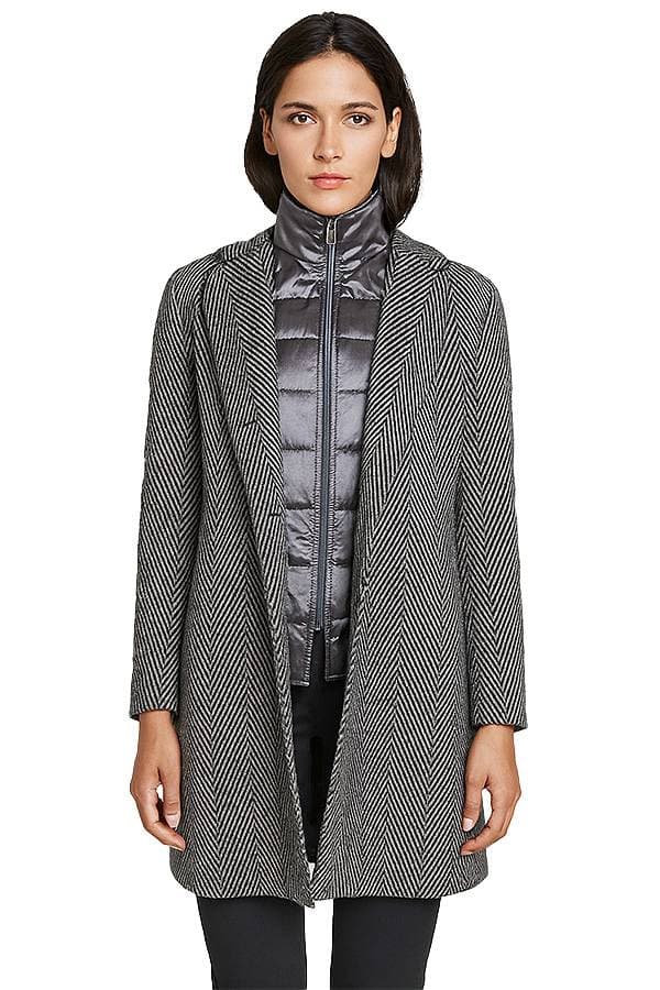 Herringbone Wool Italian Coat -  - Main product view