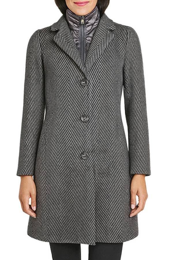 Herringbone Wool Italian Coat -  - View 4 of 6