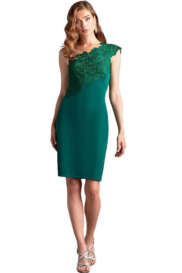 Green Tadashi One Shoulder Illusion Cocktail Dress | Women's - $495.00 - View 5 of 5