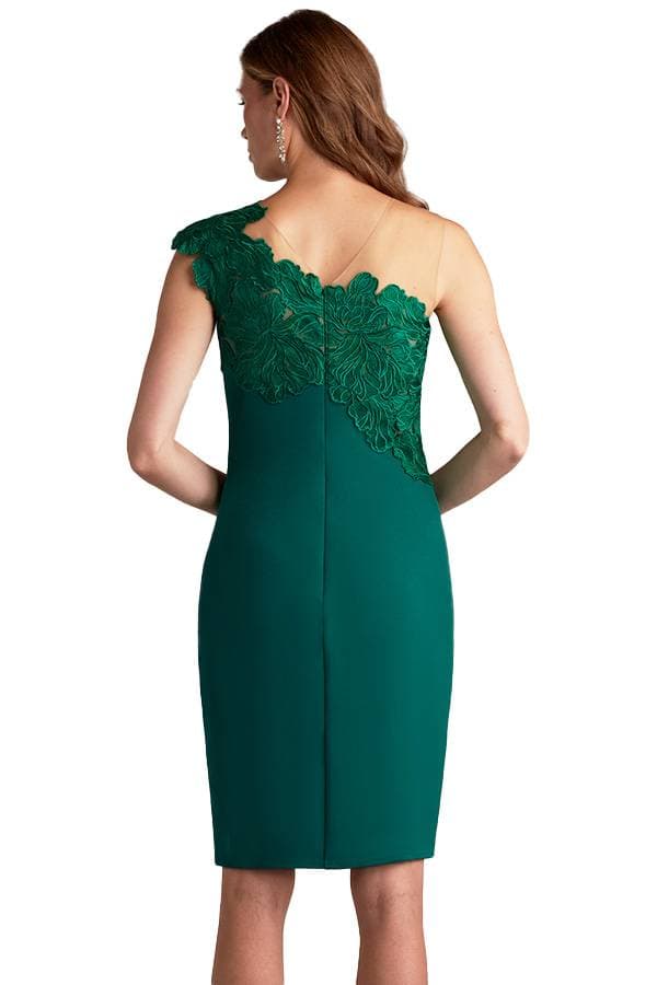 Green Tadashi One Shoulder Illusion Cocktail Dress | Women's - $495.00 - View 2 of 5