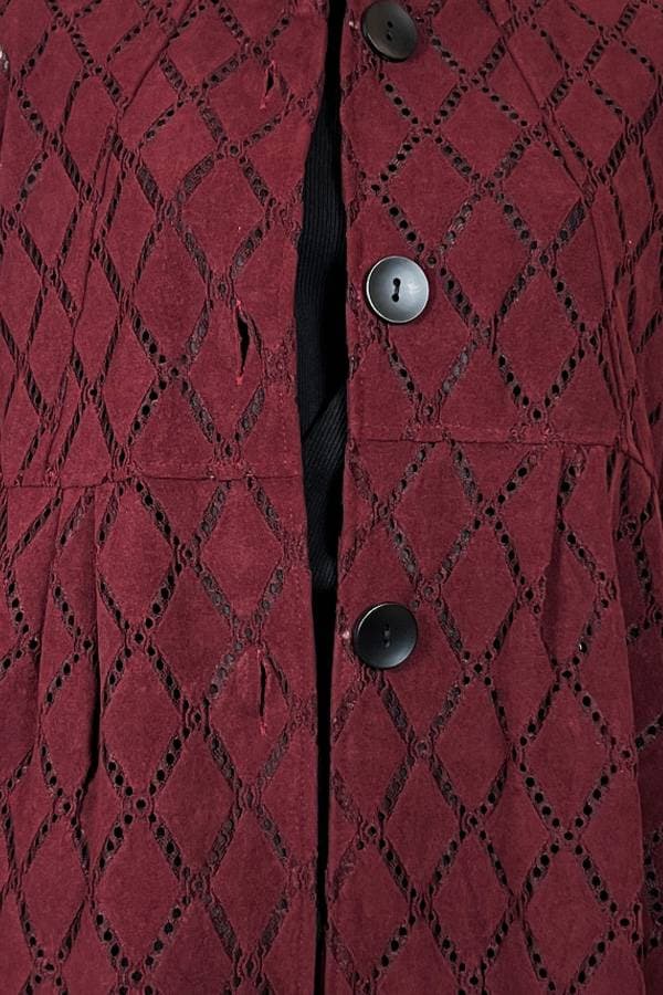 Harlequin Print Velveteen Shacket