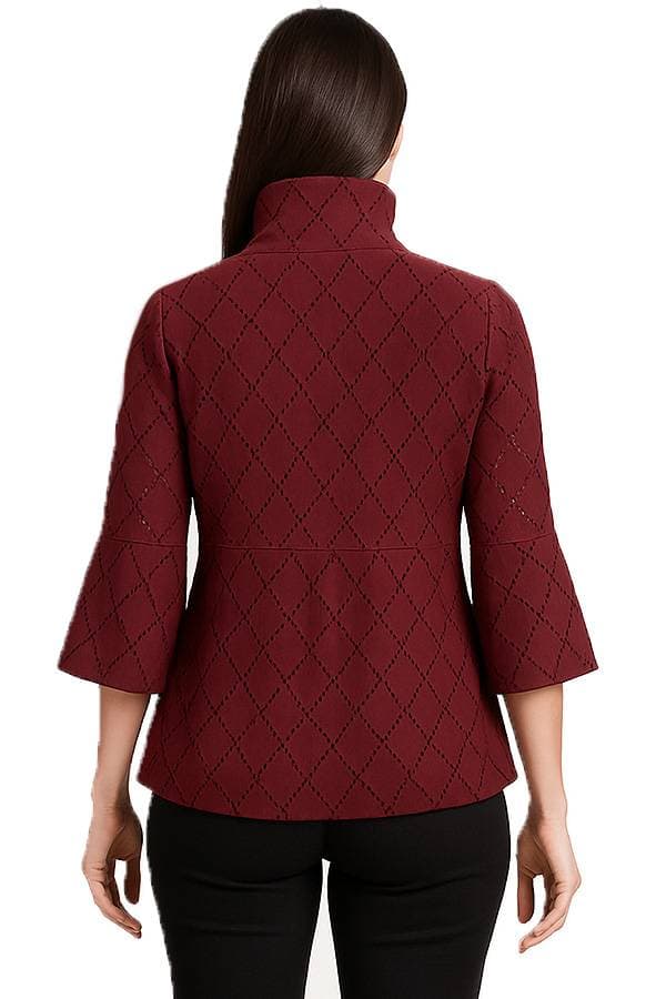 Harlequin Print Velveteen Shacket -  - Alternative view 2