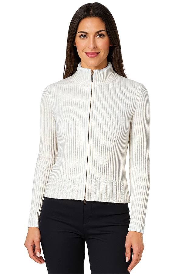 Kinross Cashmere Ribbed Mock Sweater
