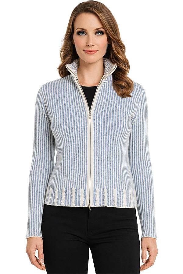 Kinross Cashmere Ribbed Mock Sweater