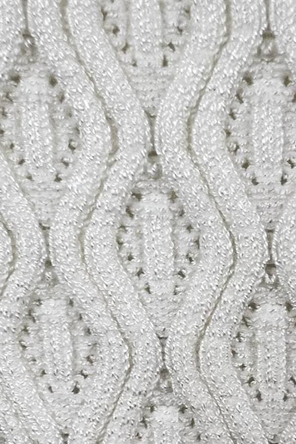 Celeste Cable Knit Mock Neck Top – Cream