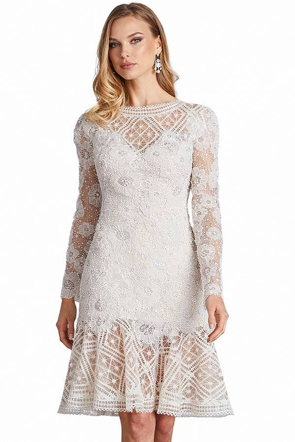Ivory Pearl Floral Cocktail Dress