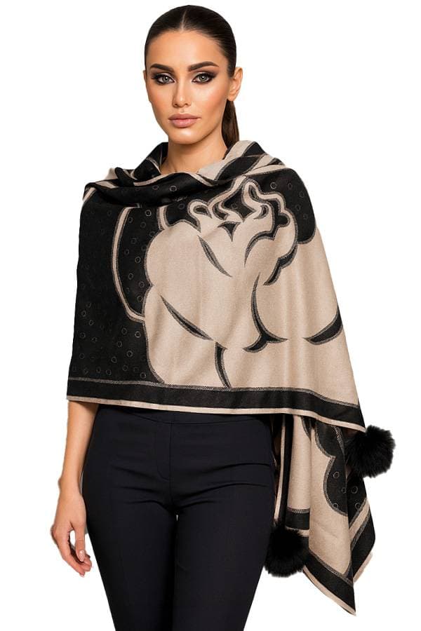 Maxi Rose Reversible Shawl