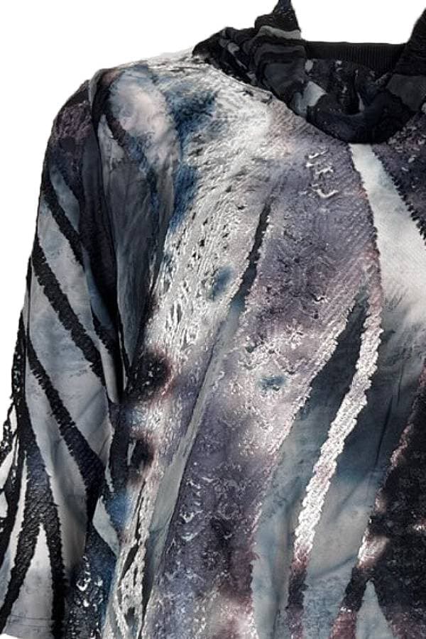 Navy Black Burnout Tunic -  - View 3 of 3